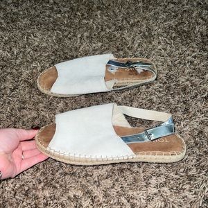 Toms Tan Suede Sandals Size 7